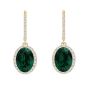 Amora Earring - Swarovski Emerald Crystal Gold