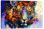 Canvas Art - Wild Tiger Wonder Large Abstract Painting Canvas Wall Art