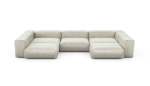 U-shape Sofa - Velvet - Creme - 377CM X 199CM