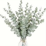 12PCS Artificial Eucalyptus Stems Plastic Greenery For Home Office Floral Arrangements Wedding Bouquet Centerpiece Decor Realist