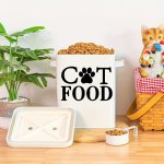 Modern Self-adhesive Pvc Wall Sticker "cat Food" Graphic Decal For Pet Feeding Area Detachable Single Use - 1 Piece