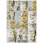 Lamb And Sunflower A3 Sticker Sheet