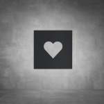 Heart Sign - Black - Powder Coated Aluminum