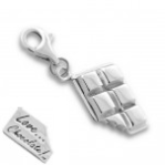 C7-C11371 - 925 Sterling Silver Chocolate Charm Dangle For Charm Bracelet