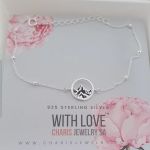Aurora-lee 925 Sterling Silver Mountain Bracelet Length 18.8CM Adjustable