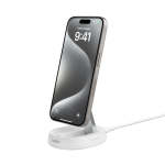 Belkin - Boostcharge Pro - Convertible Magnetic Wireless Charging Stand With QI2 - 15 Watt Charger - White