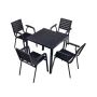 Waterproof Table And Chairs 4-PERSON Square Outdoor Dining Set