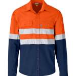 Access Vented Two-tone Reflective Work Shirt - Yellow Large