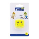 Marlin Kids Sharpener 2 Hole Round Shape Assorted Colours With Container Pack Of 12