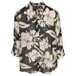Floral Print Shirt - Black Free