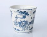 Blue Chinese House Planter 22X23