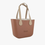 Gold Zip Handbag In Tan - Tan Onesize