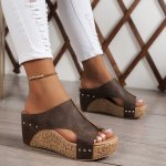 Women's Solid Color Platform Sandals Comfy Round Open Toe Lace Up Shoes Women's Fashion Shoes