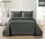 Simon Baker Auckland Quilt Bedspread - Charcoal Various Sizes - King - 270CM X 270CM + 2 Pillowcases 50CM X 70CM + 5CM