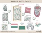 Cot Duvet Bedding Watercolour Leaf Protea Dusty Set