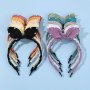 10pcs Cute Faux Pearl Bunny Ear Headbands Set For Girls - Sweet & Stylish Hair Accessories