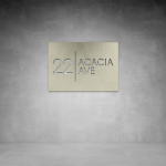 House Number D24 - 300 X 500 Matt Black No