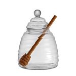 Eachave 16.9 Oz Honey Pot With Dipper Glass Honey Jar And Dipper Set Honey Dispenser Beehive Honey Pot For Store Honey And Syrup