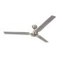 Eurolux Ceiling Fan Industrial 3 Blades 56 Satin Chrome No Light