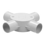 Conduit Pvc - 25MM 4 Way Box - With Lid+screw