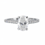 Lab Grown Diamond 9CT White Gold 1CT Oval Halo Ring - R