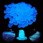 Luminous Pebbles - 100PCS Glow-in-the-dark Stones For Garden Pathways Flower Pots Indoor Vases & Fish Tanks - Durable Resin Deco