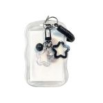 Photocard Holder Keychain Cute Star Wave Transparent