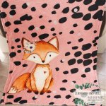 Fleece Blanket Girly Fox With Black Dots