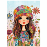 Fabric Paint Sling Floral Girl