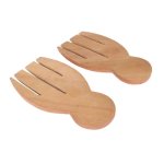 Sono Salad Servers Hands - Light Wood