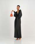 Black Satin Formal Dress - XS
