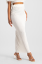 Tessa Plisse Maxi Skirt - Ivory - S