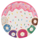 Donut Fun Disposable Dinner Plates 8-PACK