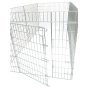 6-PANEL Flat Folding Playpen With Doggy Gate Steel 80 X 60CM - 120 X 110CM