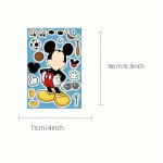 8PCS Disney Officially Mickey Family Puzzle Cute Colorful Waterproof Stickers For Water Bottles Skateboards & Notebooks Laptop A