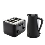 Swan Kettle And 4 Slice Toaster Pack Stealth Black SSTP8
