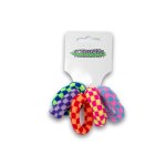 Hair Elastic Ring Tie 5 Pack With 5 Funky Assorted Colours