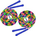 Double Dutch Jump Rope 2 Pack 16FT Adjustable Beaded Skipping Rope