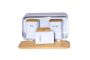 Zd Bamboo Lid Bread Bin And Canister Set - White