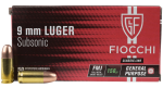 Fiocchi 9MMP 158GR Fmj Sub-sonic 50