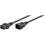2M C19 F To C20 M Lockable Power Cable Black