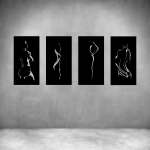 4 Piece Women Figures - Rust Coat L 1000 X H 500MM