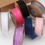 1 Roll 9 Meters Transparent High-end Gauze Ribbon Striped Ribbon Flower Gift Box Gift Packaging Ribbon Holiday Cake Packaging De