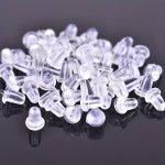 100-8000PCS Silicone Earring Backs For Studs Clear Soft Earring Backings Safe Plastic Rubber Earring Backs Bullet Clutch Stopper
