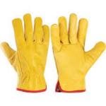 Yellow Cowhide Lined Driversgloves Size 10