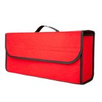 2 Pcs Car Trunk Felt Folding Storage Box Car Finishing Box Red Large