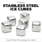 6 Piece Stainless Steel Ice Cubes