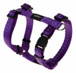 Rogz Utility Small 11mm Nitelife Dog H-harness Purple Reflective