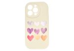 Multicolour Hearts Compatible Mobile Phone Case 16 Pro- Cream