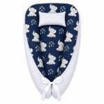 Navy Pennygum Ellie Elephant Baby Nest Pod Newborn Lounger